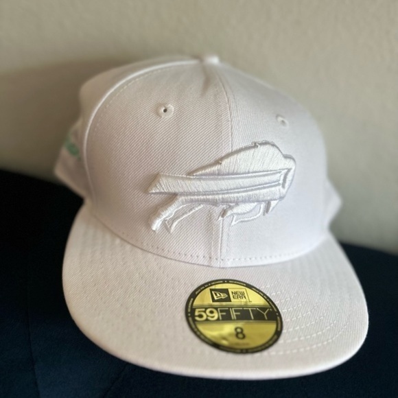 59 FIFTY Buffalo Bills Hat White On Whte Exclusive Yohandy NWT Fitted Size 8 - Picture 10 of 17
